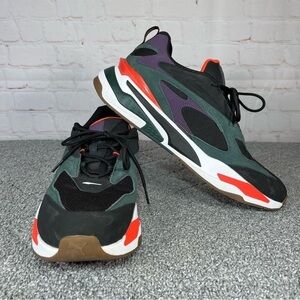 Puma Rs-Fast Buck Black Green Red White 381037 01 Men's Shoe Size 11